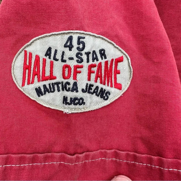 Nautica vintage men's large button down red shirt with patch on arm - Picture 3 of 4